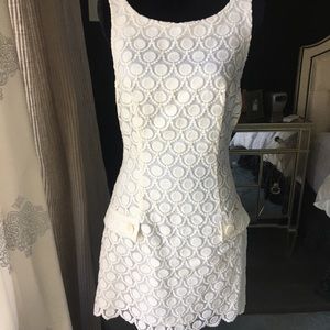 BeBe boatneck eyelet dress